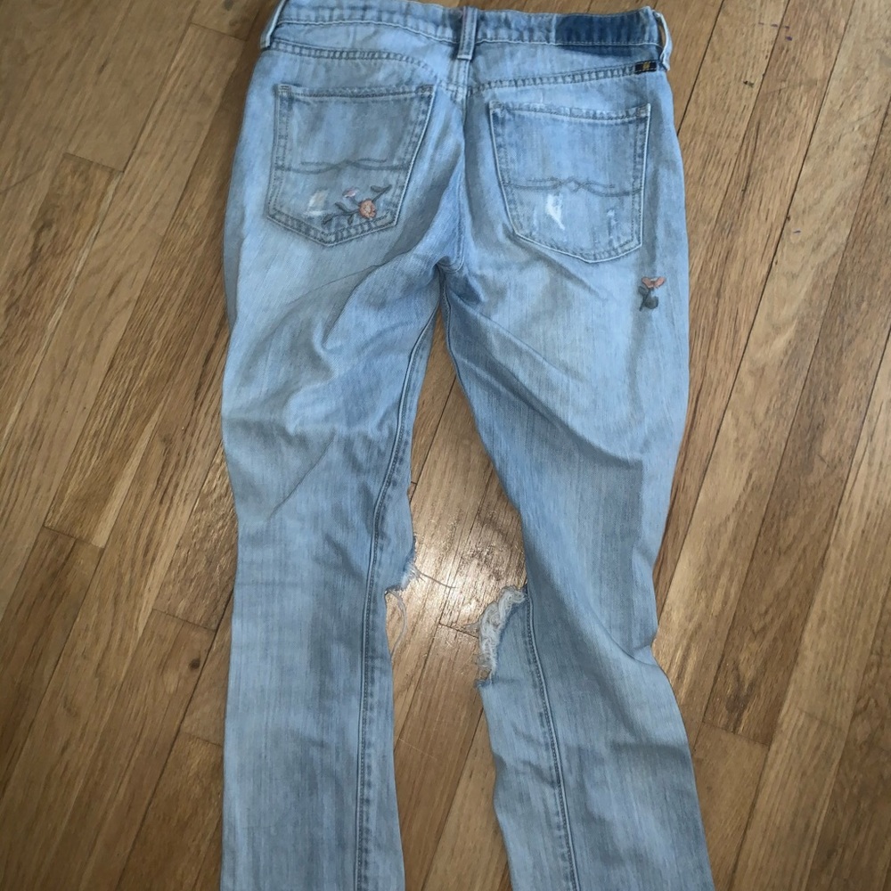 Distressed Lucky brand mom jeans